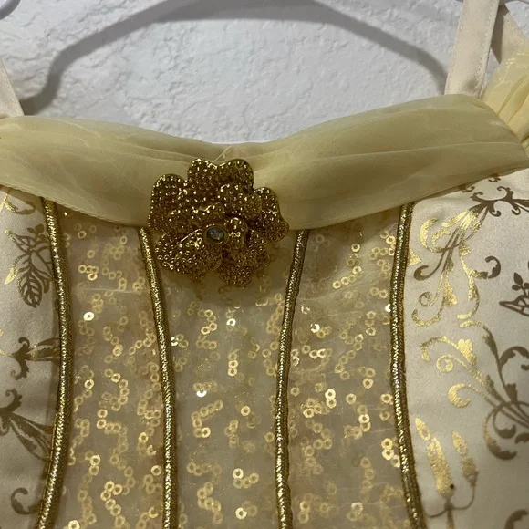 Disney belle Golden Princess Dress for Kids - Picture 4 of 9
